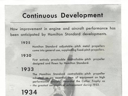 Hamilton Standard Continuous  Development 1936